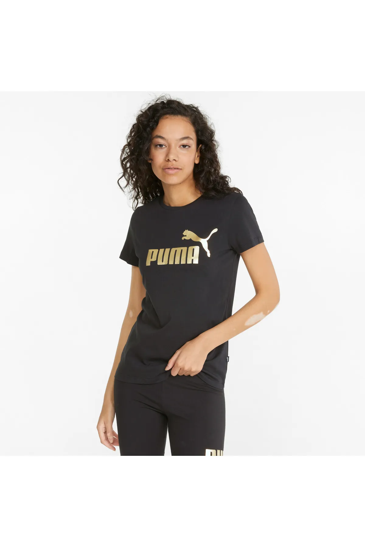 Puma ESS+ Metallic Logo Tee 848303 SİYAH24Y848303ESS-01Puma
