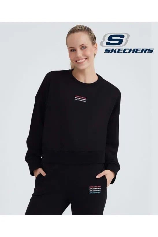 Skechers Kadın W Essential Crew Neck S23224123KBTK000017-01Skechers