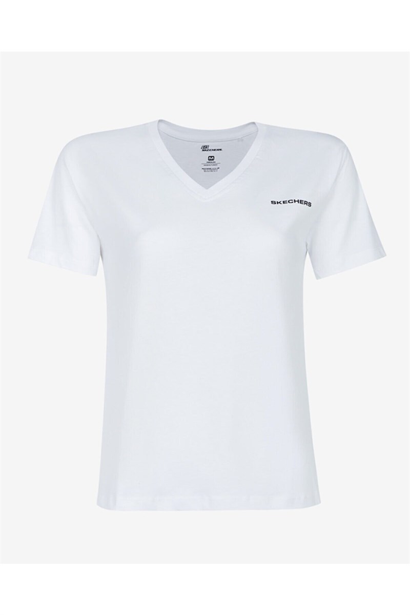 skechers kadın w new basics v neck t-shirt s21239922YS212399BA-DFCFF3Skechers