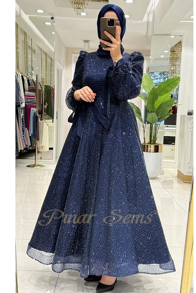 Pınar Şems Alin Abiye Lacivert