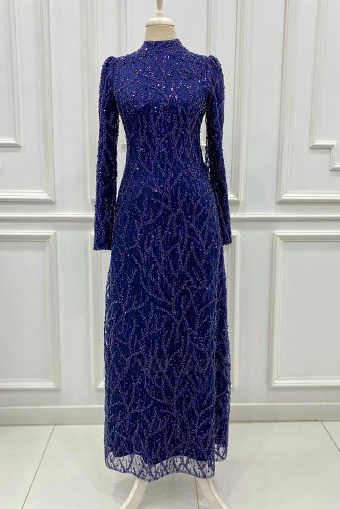 Pınar Şems Amber Abiye Lacivert