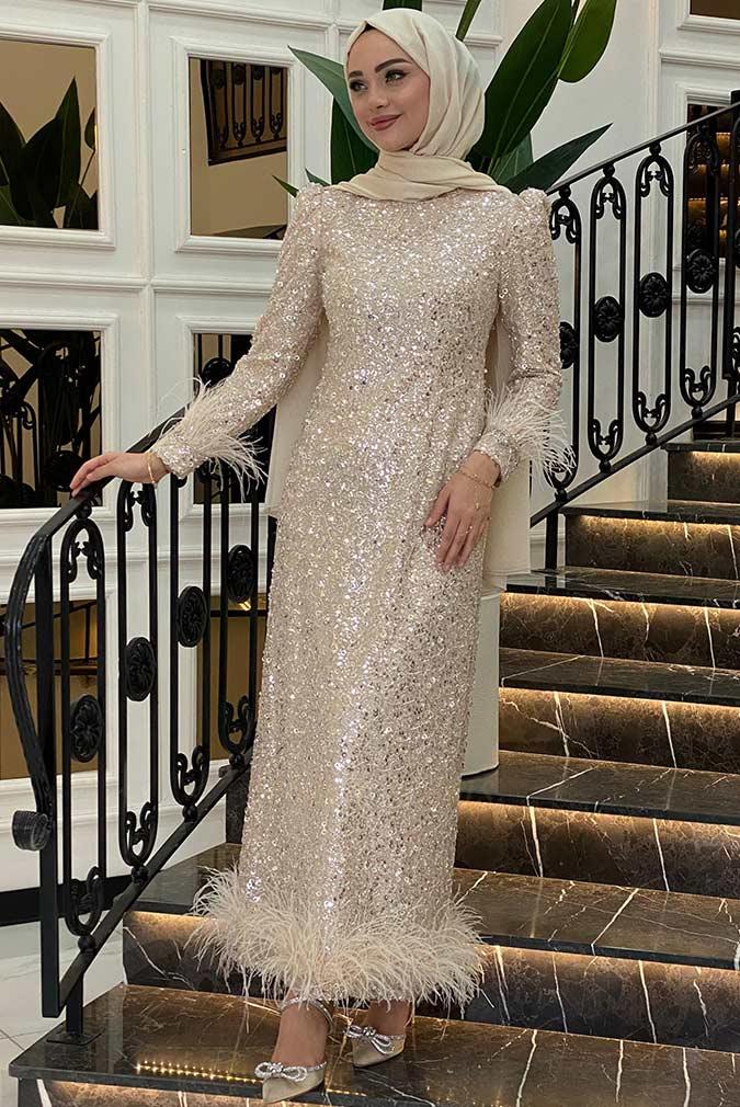 Pınar Şems Angel Abiye Gold