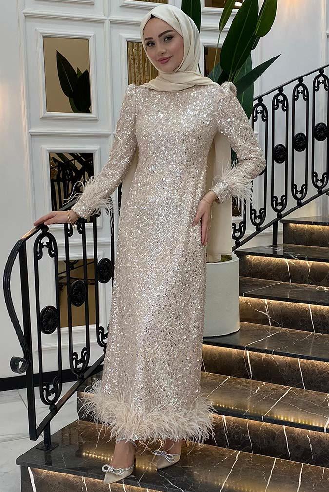 Pınar Şems Angel Abiye Gold