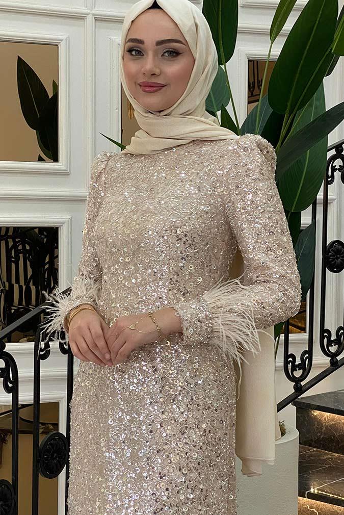 Pınar Şems Angel Abiye Gold