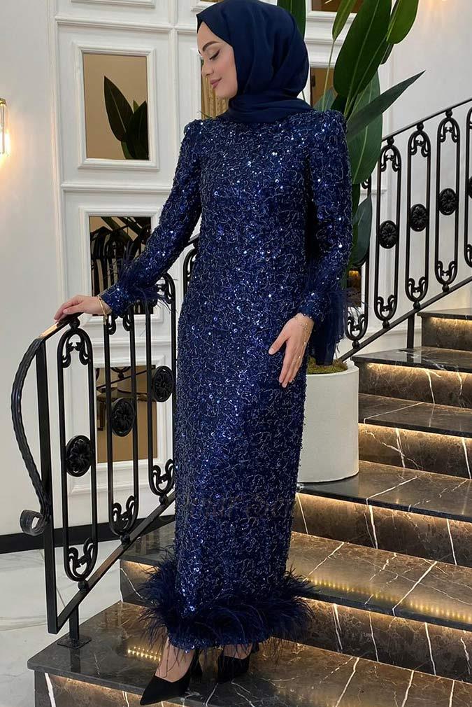 Pınar Şems Angel Abiye Lacivert