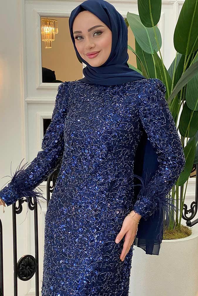 Pınar Şems Angel Abiye Lacivert