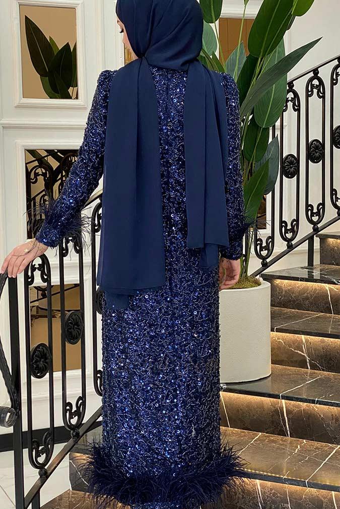 Pınar Şems Angel Abiye Lacivert