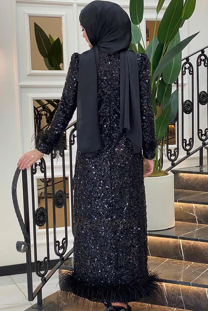 Pınar Şems Angel Abiye Siyah