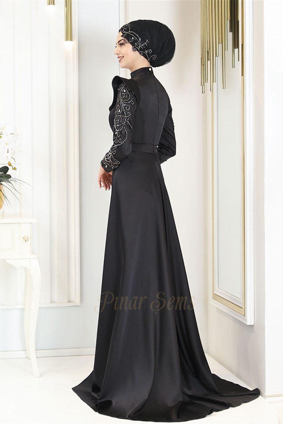 Pınar Şems Anka Abiye Siyah