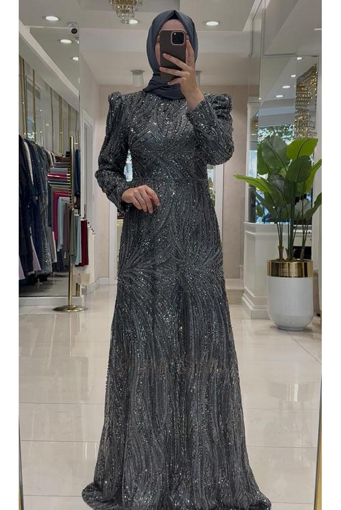 Pınar Şems Aybike 2 Abiye Antrasit