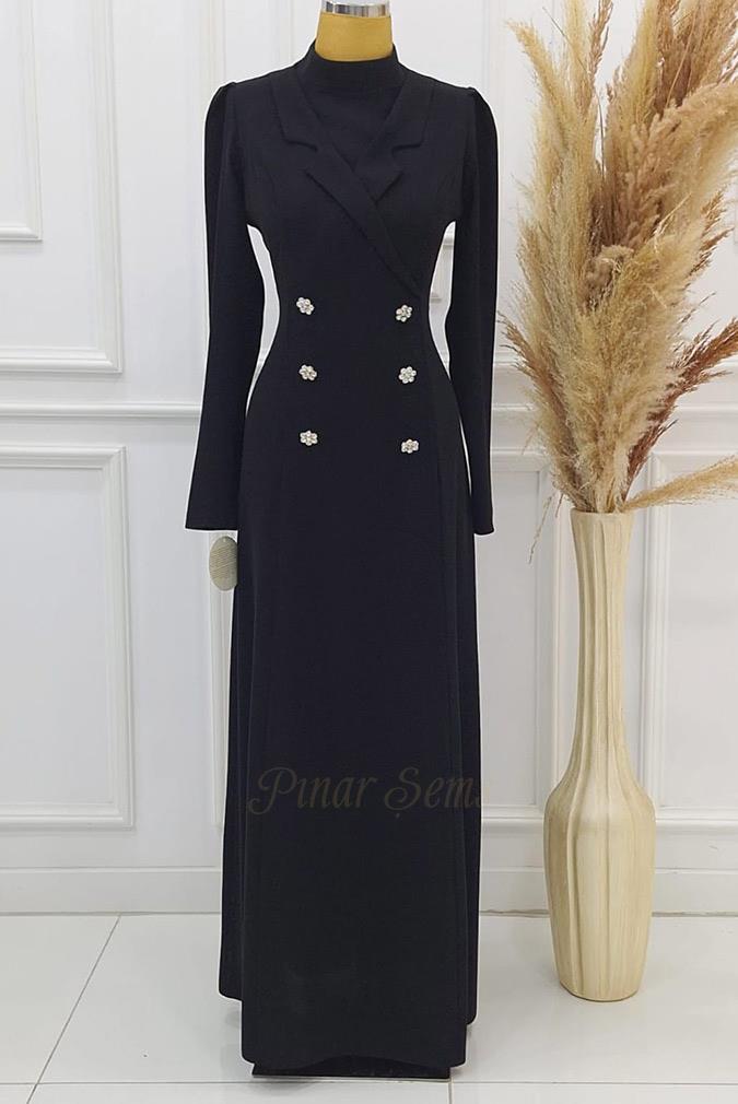 Pınar Şems Aylin Elbise Siyah