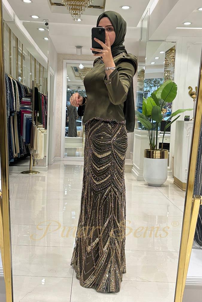 Pınar Şems Berceste Abiye Haki