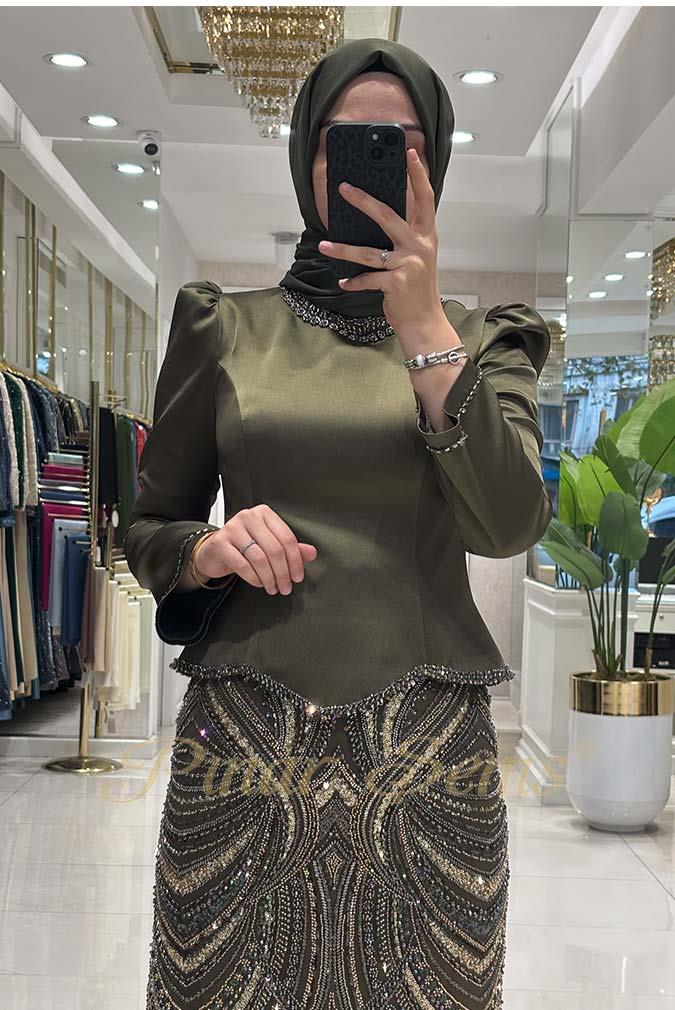 Pınar Şems Berceste Abiye Haki