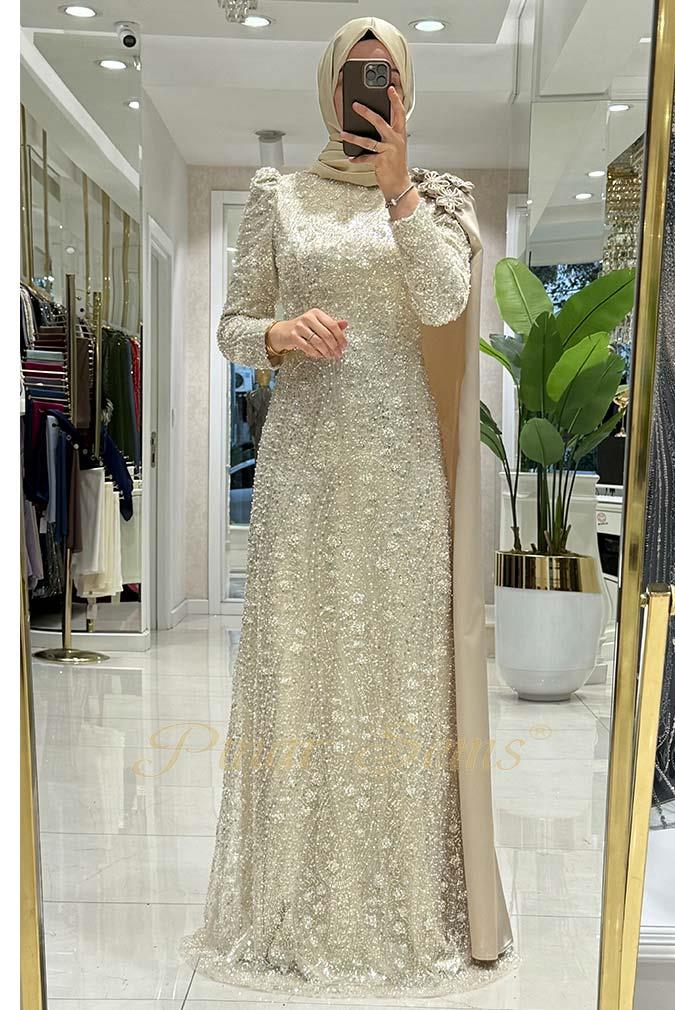 Pınar Şems Berrin Abiye Krem