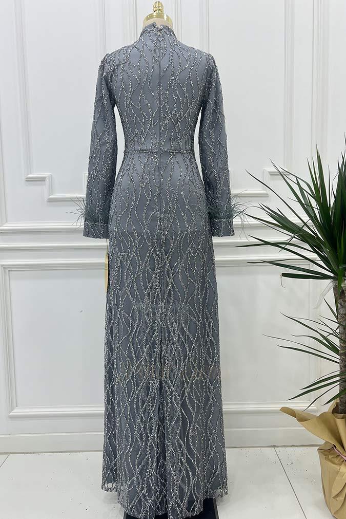 Pınar Şems Çisil Abiye Antrasit