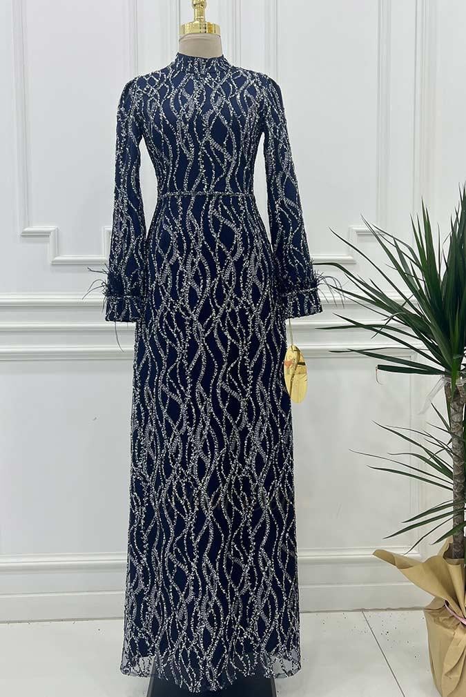 Pınar Şems Çisil Abiye Lacivert