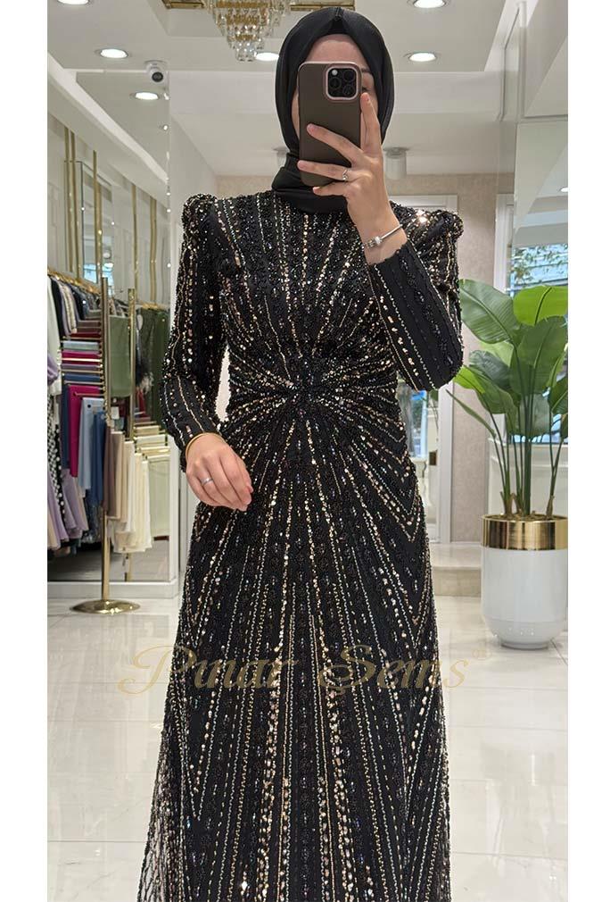 Pınar Şems Elara Abiye Siyah