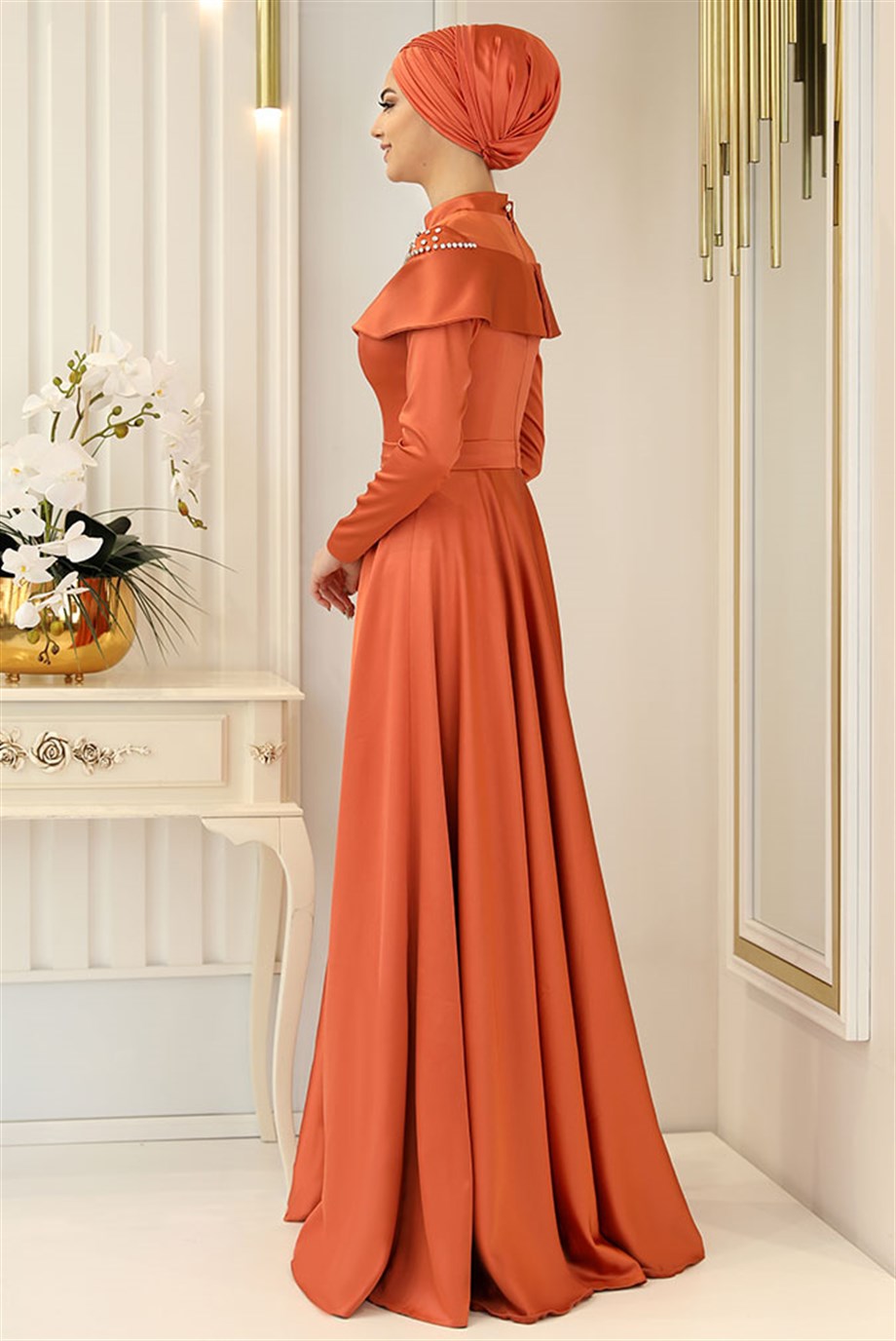 Pınar Şems Flover Abiye Şeftali