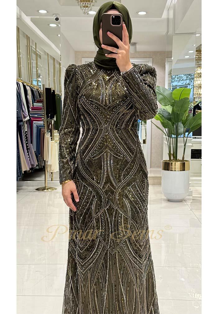 Pınar Şems Gökçe Abiye Haki