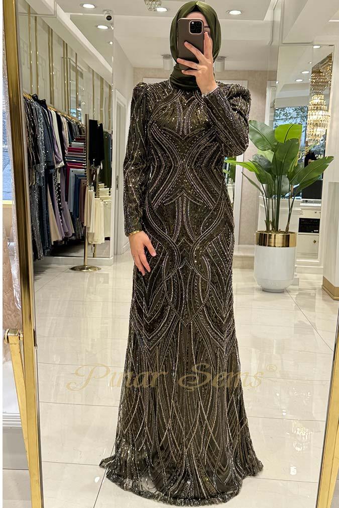 Pınar Şems Gökçe Abiye Haki