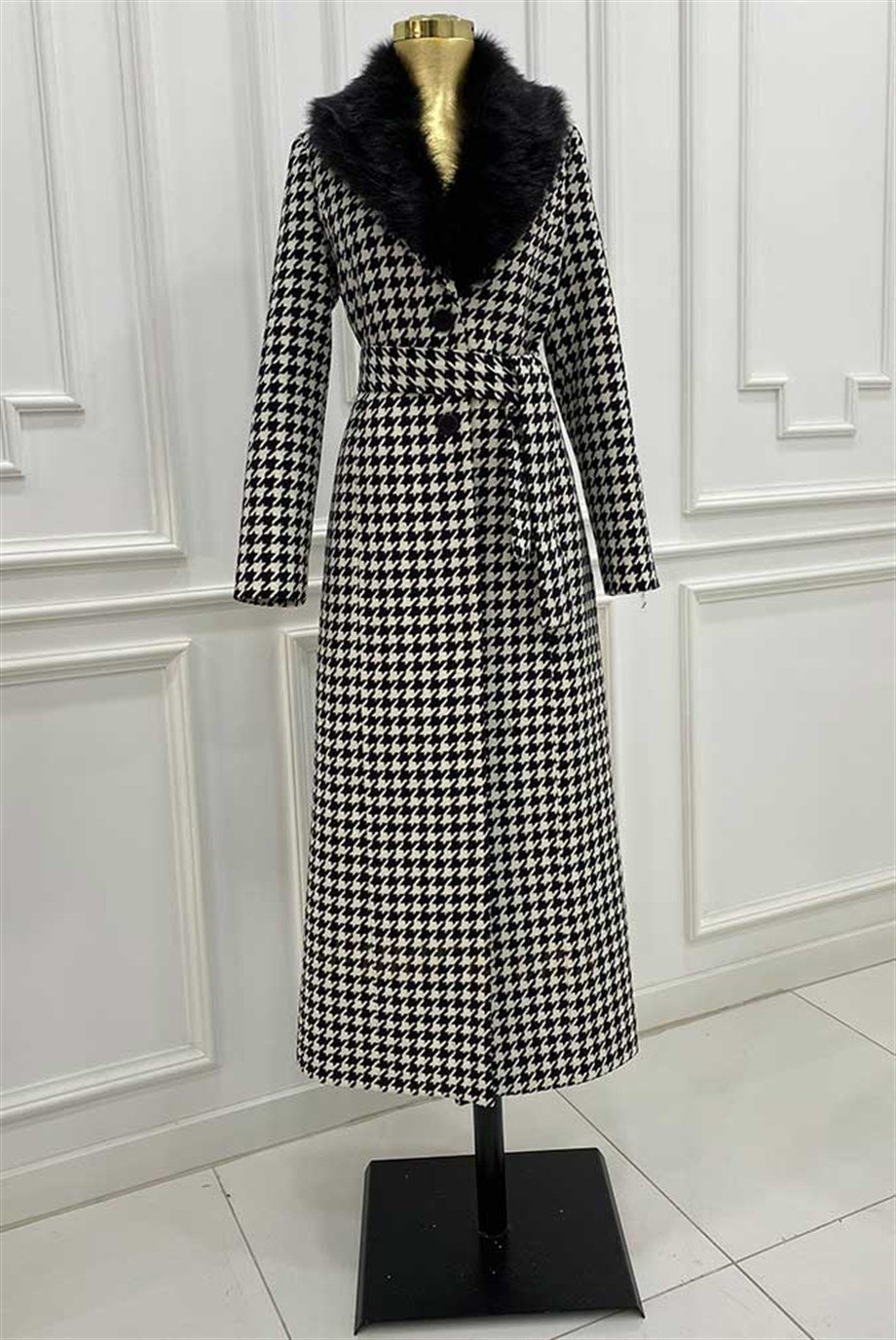 Pınar Şems Kürklü Kazayağı Kaban Ekru