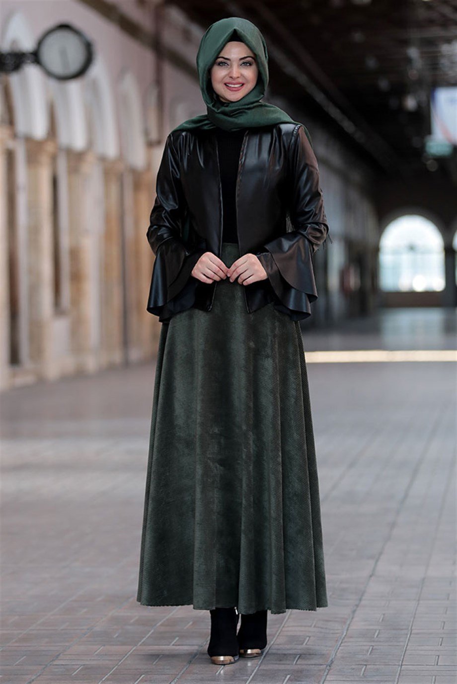 Pınar Şems Meltem Etek Haki