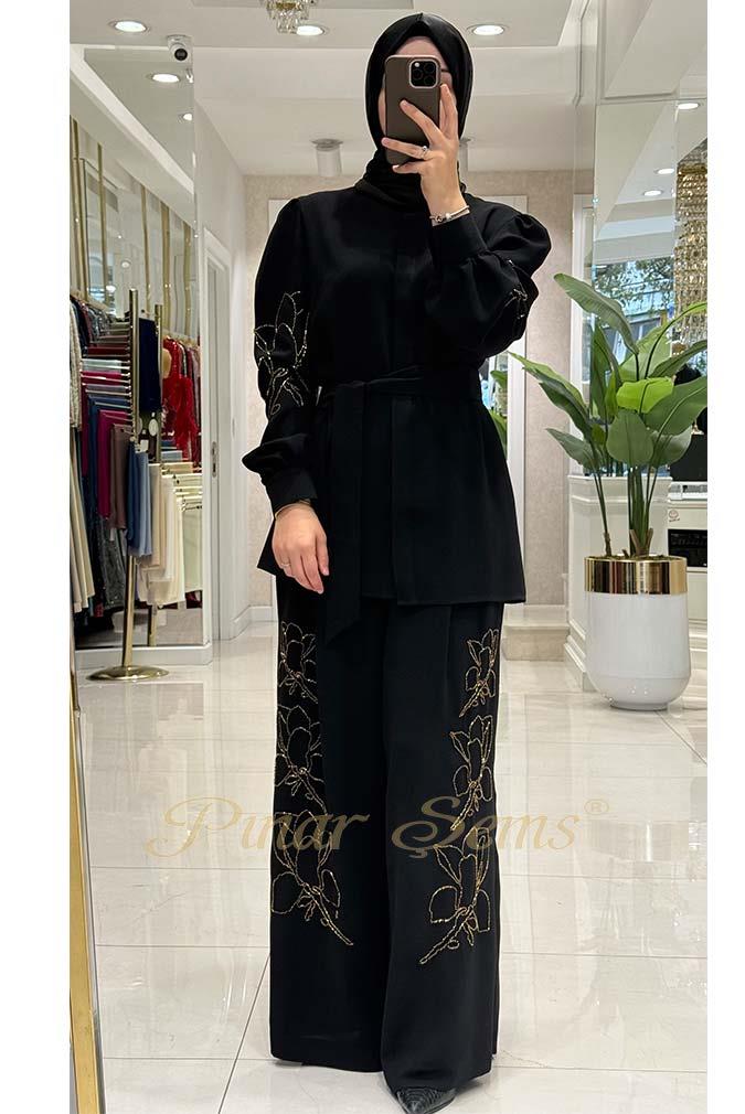 Pınar Şems Nevra Takım Siyah