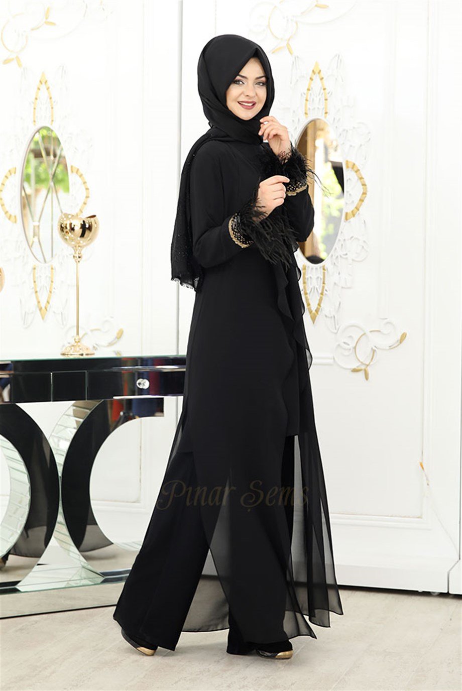 Pınar Şems Nilüfer 2li Takım Siyah