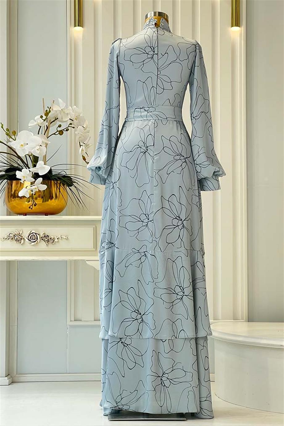 Pınar Şems Nilüfer Elbise Mavi