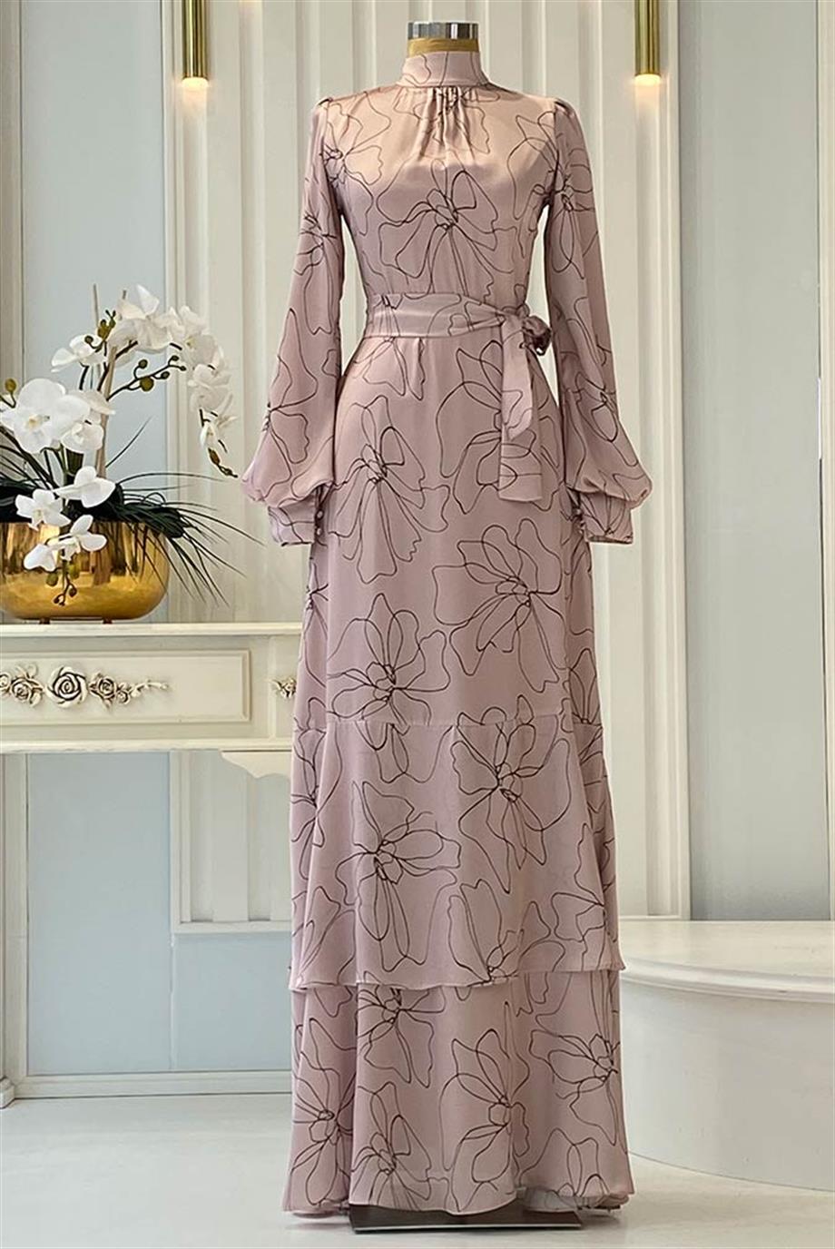 Pınar Şems Nilüfer Elbise Pembe