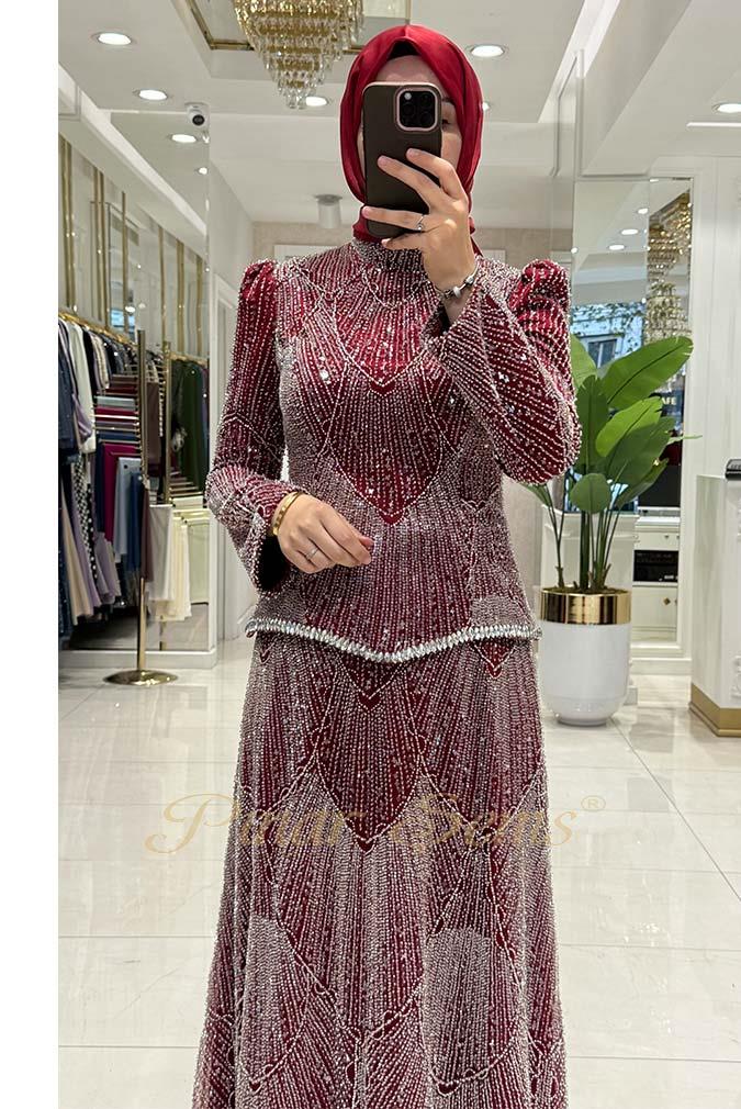 Pınar Şems Nova Abiye Bordo