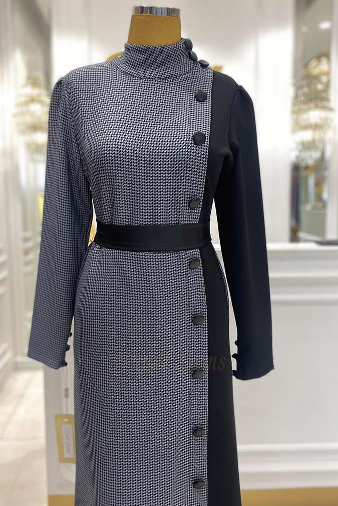 Pınar Şems Pelit Elbise Antrasit