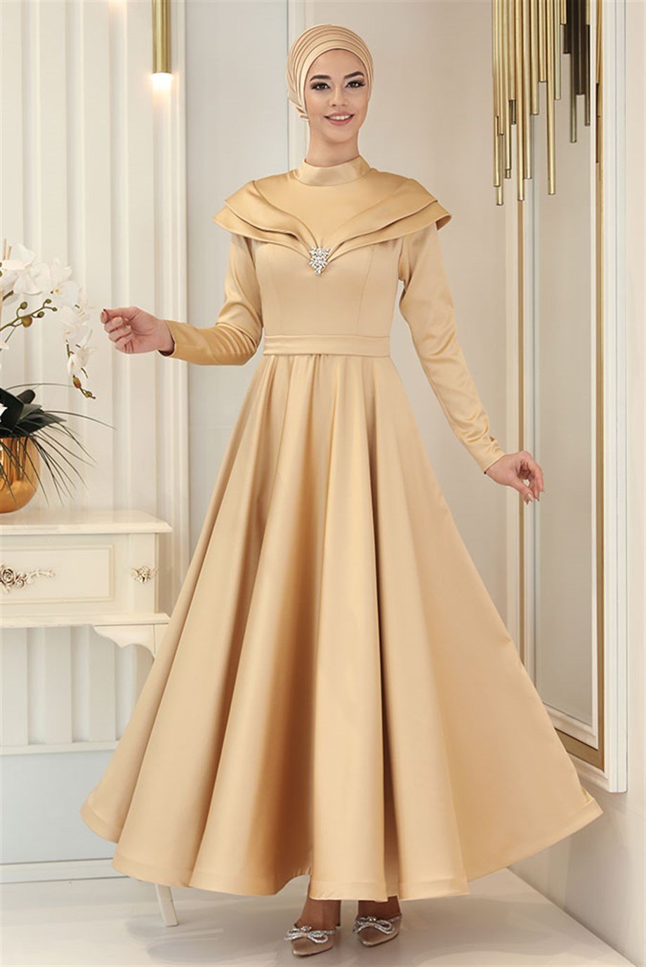 Pınar Şems Rüya Abiye Gold