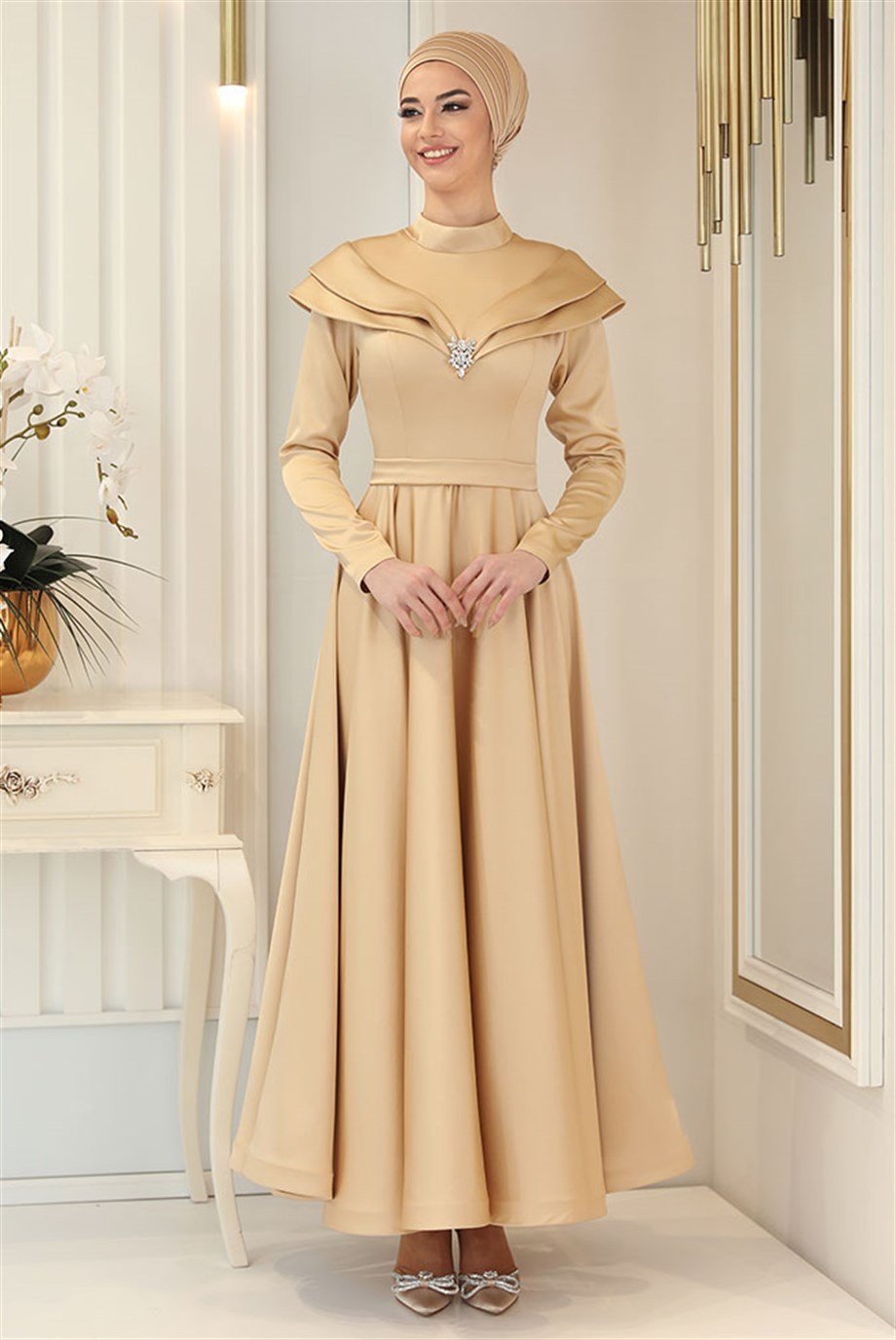 Pınar Şems Rüya Abiye Gold