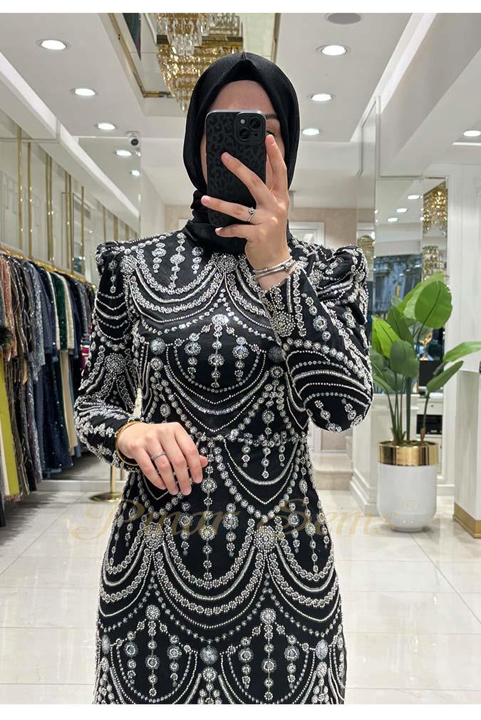 Pınar Şems Serin Abiye Siyah