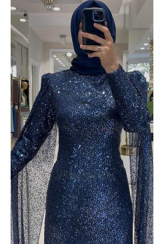 Pınar Şems Sürpriz Abiye Lacivert