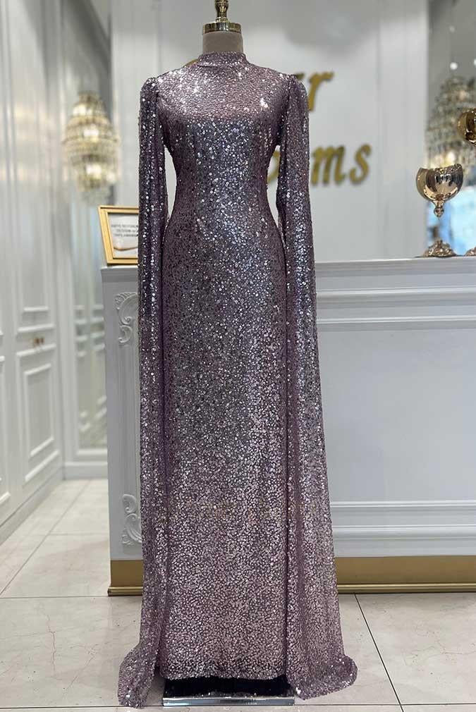 Pınar Şems Sürpriz Abiye Lila