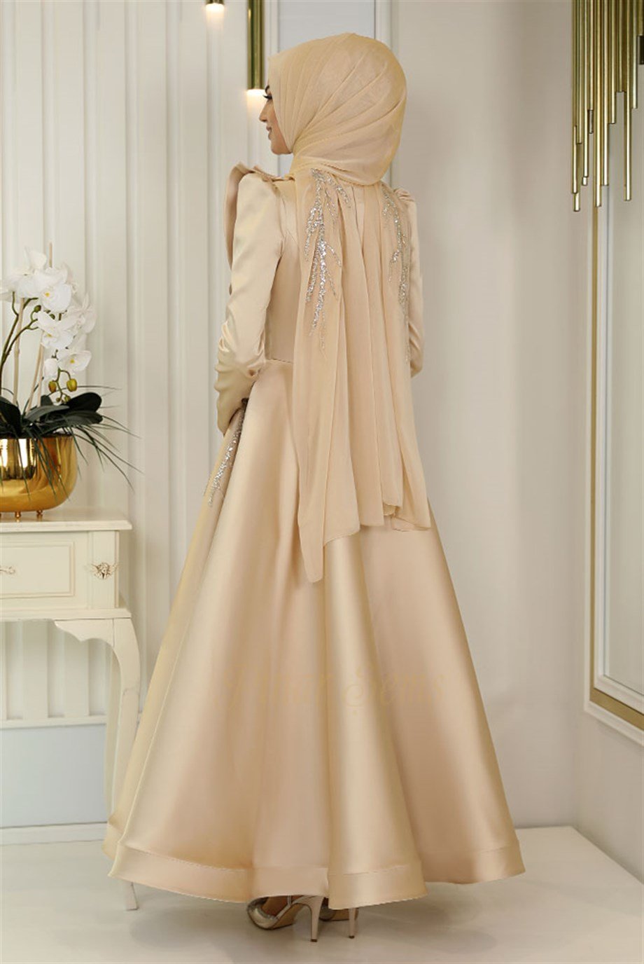 Pınar Şems Taçmin Abiye Gold