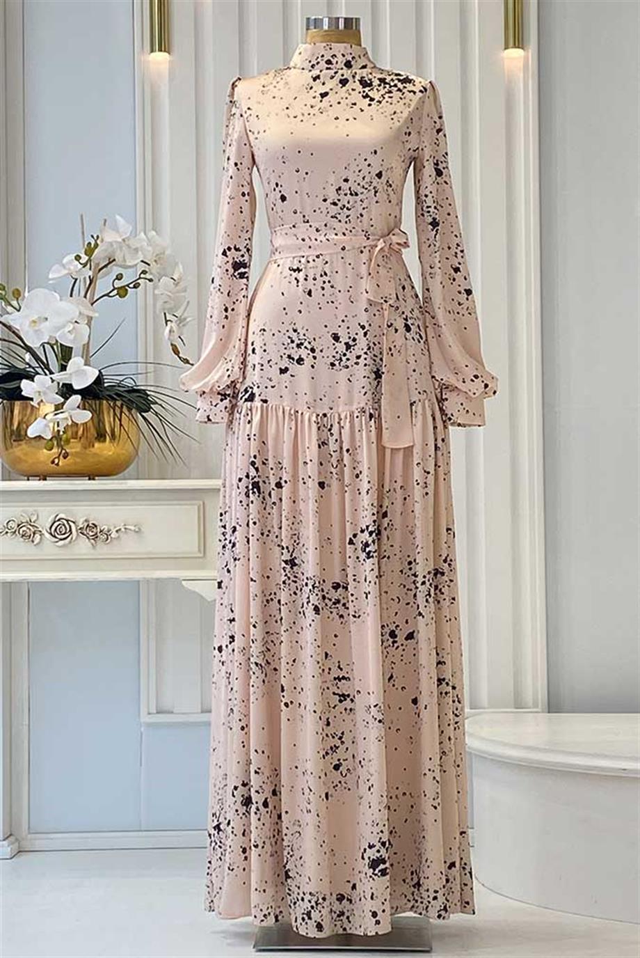 Pınar Şems Tülin Elbise Pudra