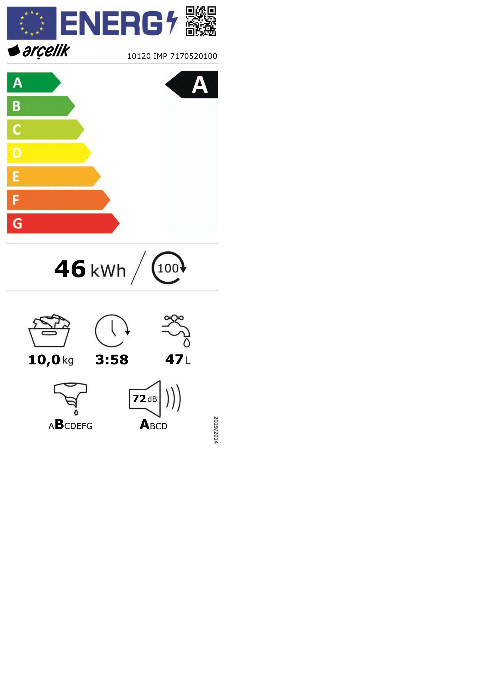 Arçelik 10120 IMP Neo Otonom Çamaşır Makinesi