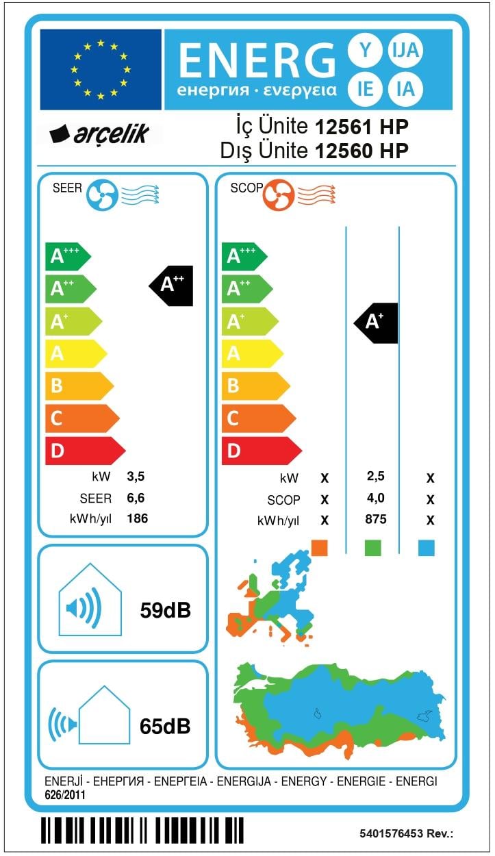 Arçelik 12560 HP Split Klima