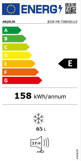 Arçelik 2030 MB 3 Bölmeli Derin Dondurucu