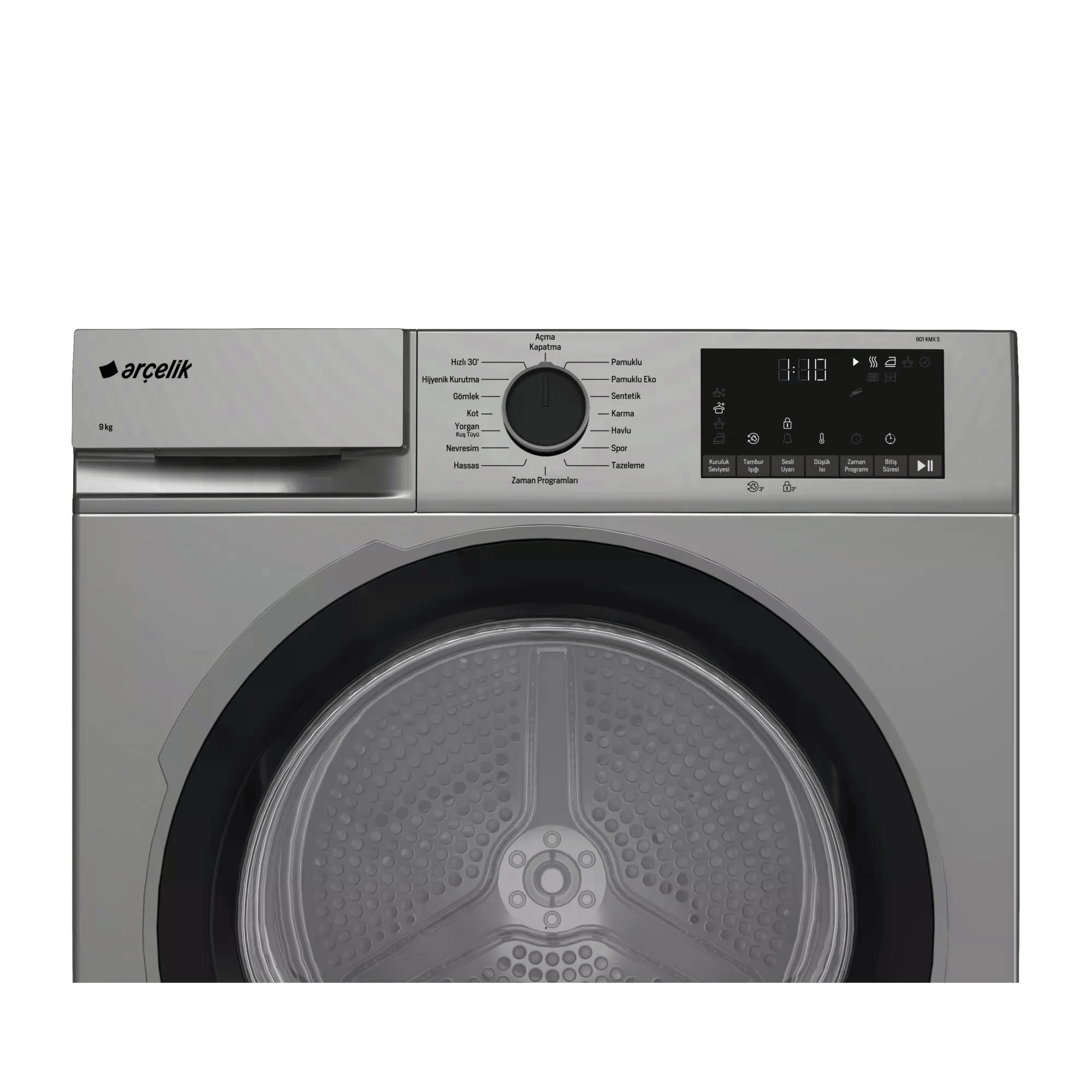 Arçelik 902 KMX S 9 Kg Isı Pompalı Kurutma Makinesi