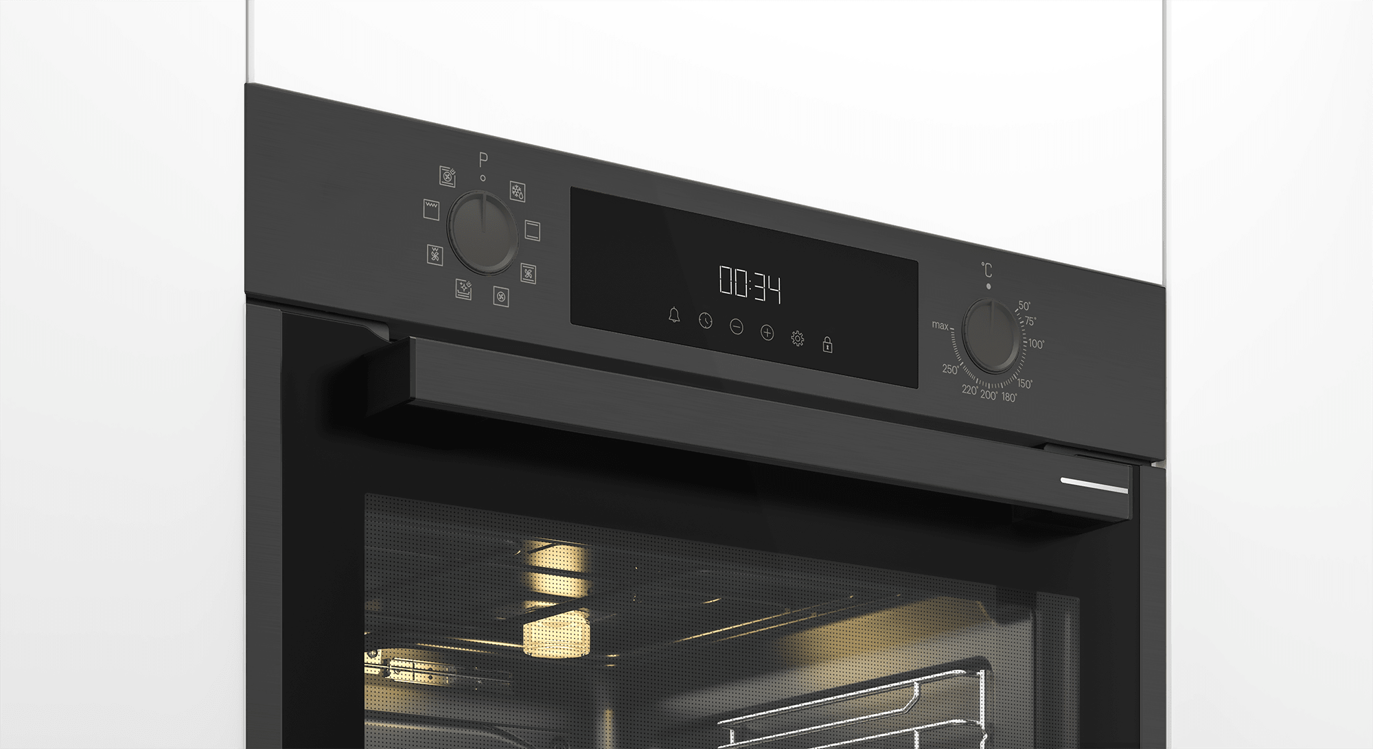 Arçelik AFM 340 D Fibona Serisi Ankastre Multifonksiyon Fırın Buhar Destekli Fırın