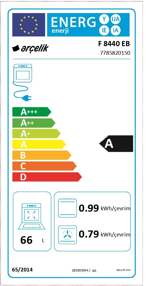Arçelik F 8440 EB Ocaklı Fırın