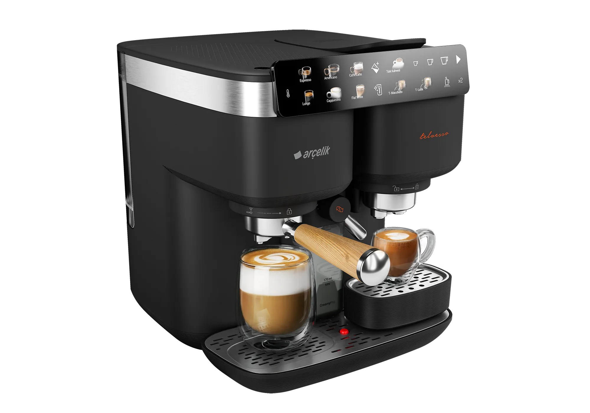 Arçelik TEM 9690 Telvesso Türk Kahvesi Makinesi & Yarı Otomatik Espresso Makinesi
