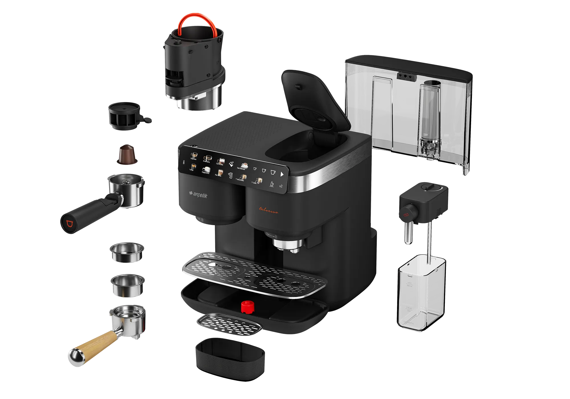 Arçelik TEM 9690 Telvesso Türk Kahvesi Makinesi & Yarı Otomatik Espresso Makinesi