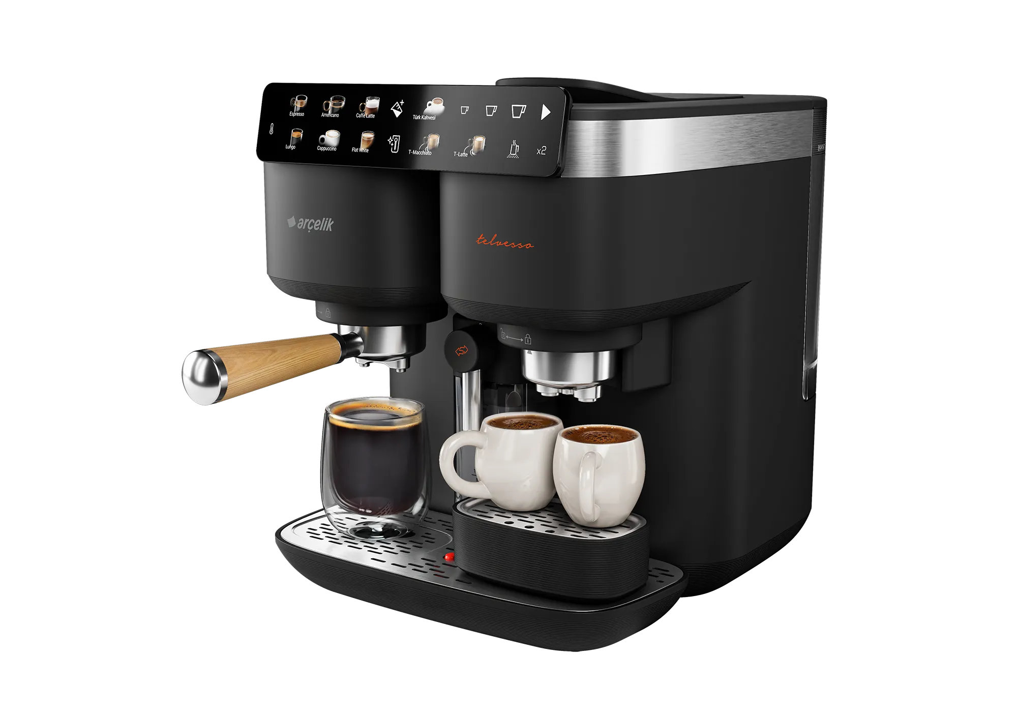 Arçelik TEM 9690 Telvesso Türk Kahvesi Makinesi & Yarı Otomatik Espresso Makinesi