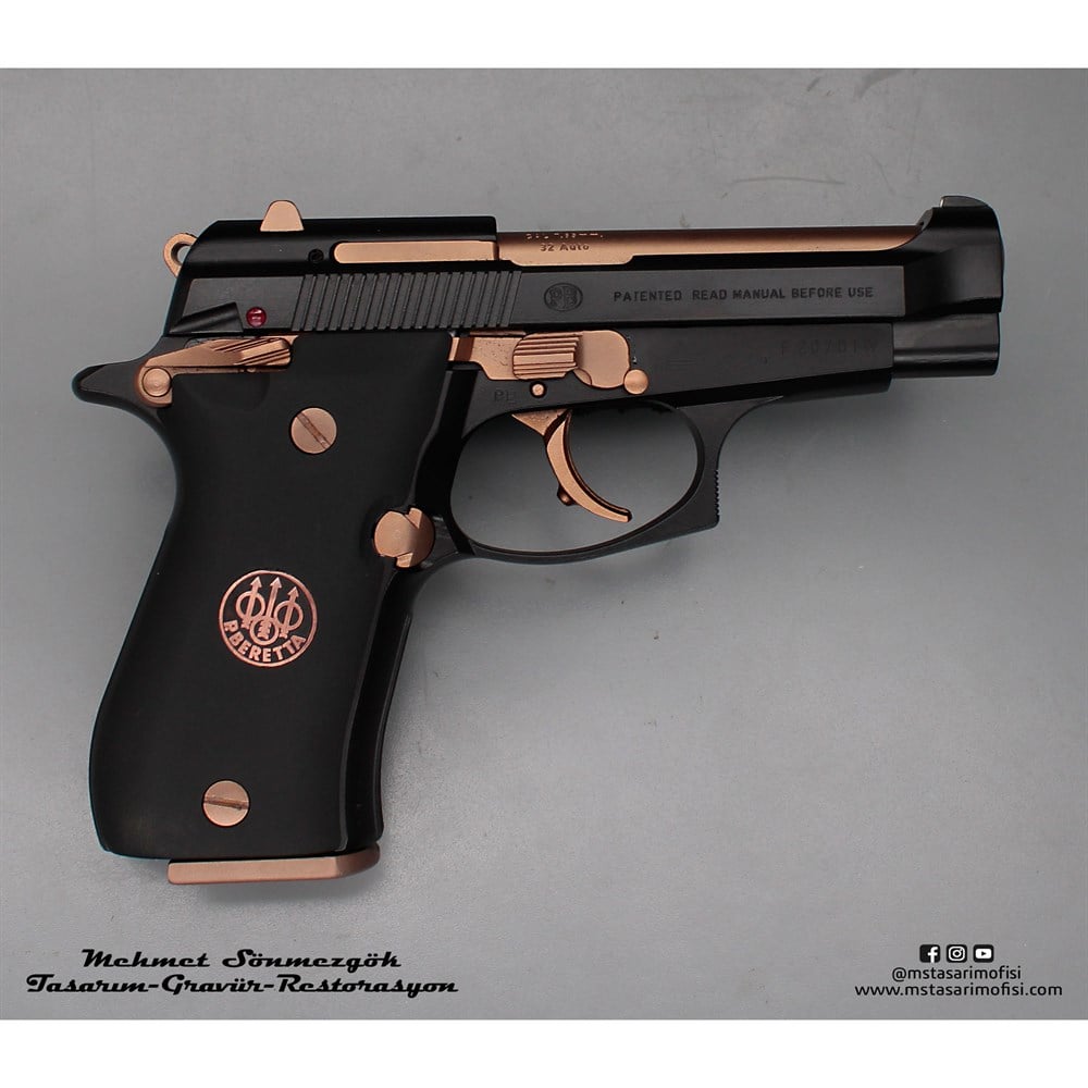 Beretta 81F Kaplama // Siyah Krom,Rose Parçalar