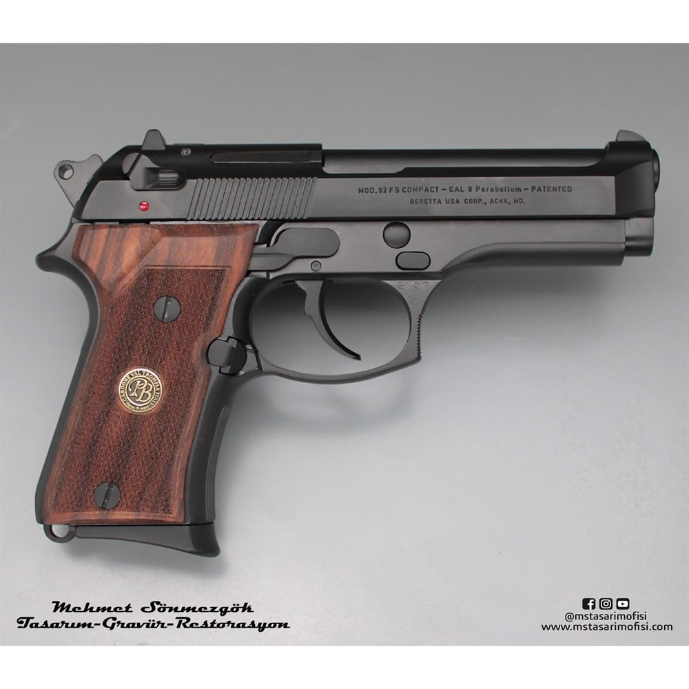 Beretta 92FS Compact Kaplama // Siyah Krom